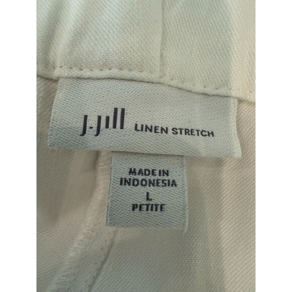 Women's J.Jill Linen Button Hem Ankle Pants, size large - Picture 5 of 13